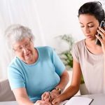 ombudsman helping long-term care recipient resolve problems